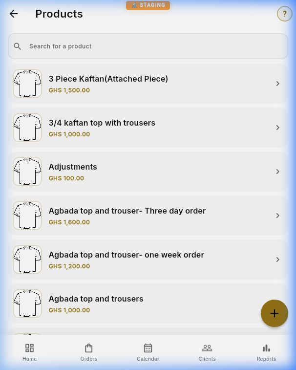 Product list
