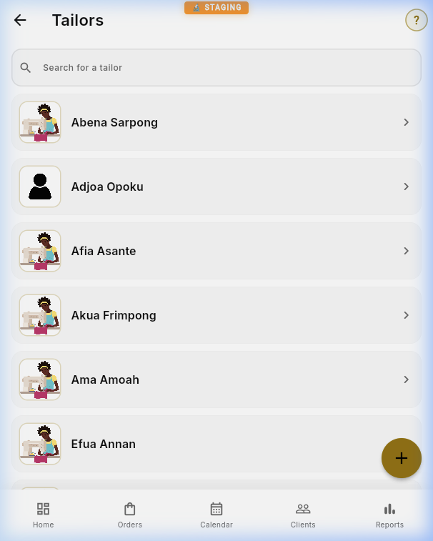 Tailor list